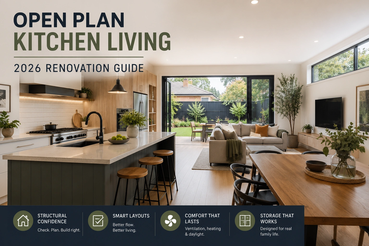 Open Plan Kitchen Living in Melbourne – 2026 Renovation Guide